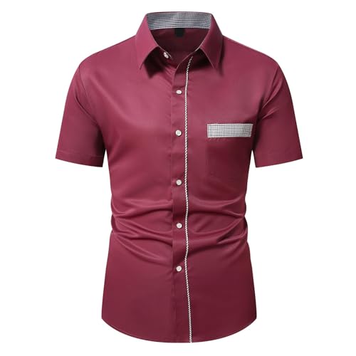 Chemise Boutonnée Élégante Coupe Ajustée Homme pour l'Été