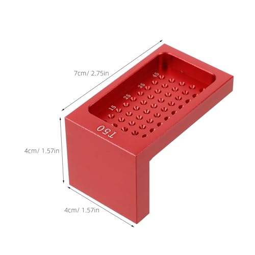 Règle de menuiserie T Mipcase en métal rouge avec finitions durables
