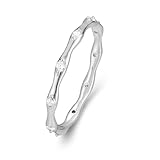 Tolldek 9K/14K/18K - Anillo de compromiso de oro blanco Au 375/585/750, talla 47-65, Oro blanco 375 de 9 quilates, Moissanita