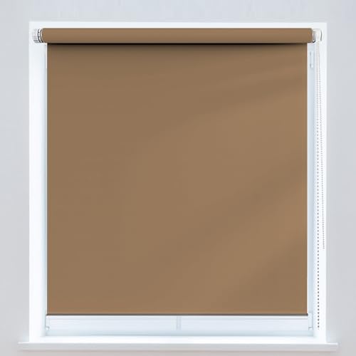 Roller Blinds 55 x 90 cm, Waterproof UV and privacy Protection Light Filtering Roller Blinds, with Aluminium Rail, for Home Office Kids Room, Taupe