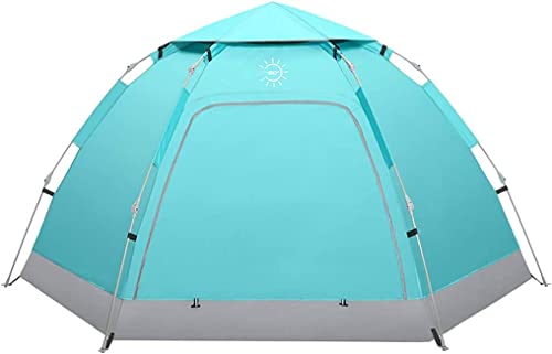 Carpa automática para camping 3-4 personas, impermeable verde miniatura 3