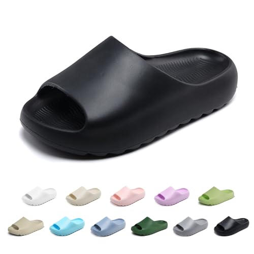 xinlanlin Kids Cloud Slides Slippers For Girls Boys Pillow House Slippers Non-Slip Super Soft Quick Drying Shower Cushioned Slides Bathroom Thick Sole Sandals Indoor Outdoor Slippers