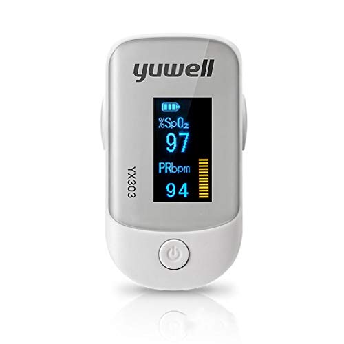 FlowerDas Pinza de Dedo Oxímetro Yx-303 PVC Silicona Huella Digital Detector de saturación de oxígeno en Sangre Monitor de Pulso 1 Juego