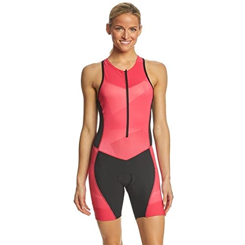 KOZUJI - KOZUJI Triathlon-Suit Damen-Radsportanzug, ärmellos, mit Tasche, schnell trocknende Sportbekleidung, Sommer-Radtrikot-Sets (Color : 02, Size : Large)