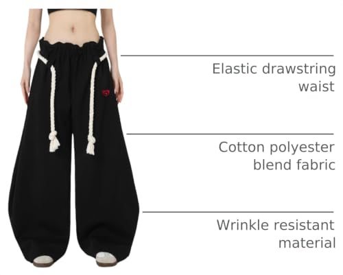 Image of Aelfric Eden Super Baggy Barrel Sweatpants Wide Leg Pants for Women Men Casual Elastic Waist Unisex Lantern Trouser Pants