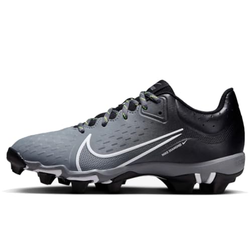 Image of Nike Hyperdiamond 4 Keystone Women's Softball Cleats (CZ5918-007, Black /White-Cool Grey-Volt)