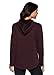 RBX Active Women's Fashion Hi/Low Fleece Sweatshirt, Relaxed Fit Side Zippers Midweight Heathered Fleece Hoodie Pullover Side Zipper Maroon S