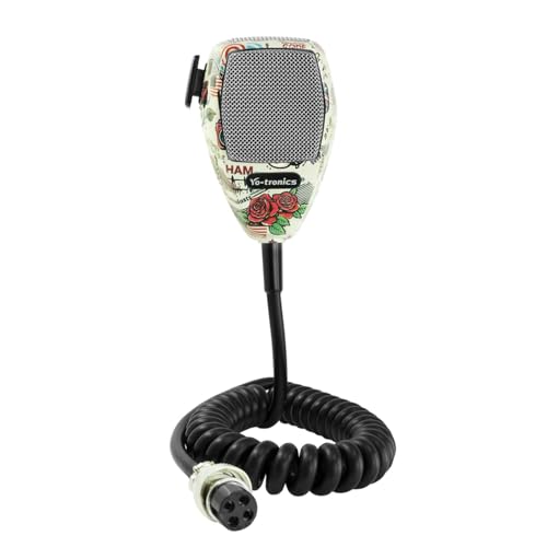 Y YO-TRONICS CB Microphone-4 Pin Noise Canceling CB Microphone Amateur Radio and SSB Communications Stainless Steel Wire Mesh Edition (YTM-CB66 Rose)