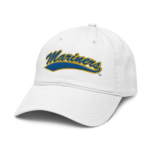 Elite Authentics Maine Maritime Mariners Icon Officially Licensed Adjustable Baseball Hat, White