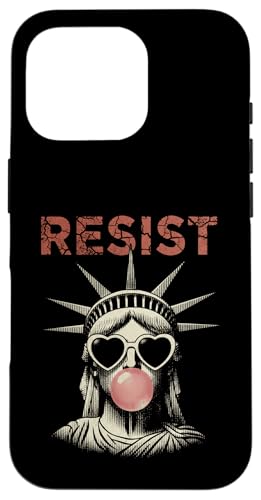 Resist Statue Liberty Bubblegum Equality Retro Edgy Protest �X�}�z�P�[�X iPhone 16 Pro �p