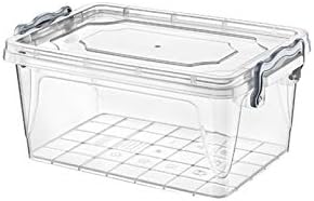Muddy Hands Heavy Duty Clear Plastic Storage Box with Lid Clip Locking Stackable Container (4.5 Litre)