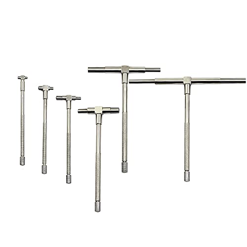 ANCLLO 6er Pack Präzisionsteleskoplehre 8-150mm Innen T Bohrlochlehre Set