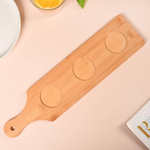 Image of Nestasia Ceramic Snack Bowls with Bamboo Tray 100ml | Vibrant Orange, Blue, and Navy Bowls, Food-Safe, Microwave & Dishwasher Safe | Ideal for Dips, Snacks, Treats, Dry Fruits