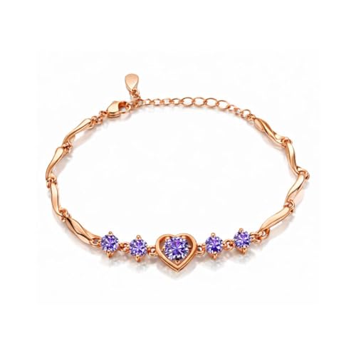 Image of Nilu's Collection Rose Gold And Silver Plated Heart Shape Jewellery Set For Women