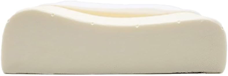 ORGANIC TEXTILES Organic Latex Contour Pillow with Organic Cotton Cover for Healthy Sleep (High Loft, Soft) - 1 Count