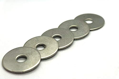 Penny Washers M8 x 32 mm x 2 mm de espesor A2 guardabarros de acero inoxidable, paquete de 10 Cover