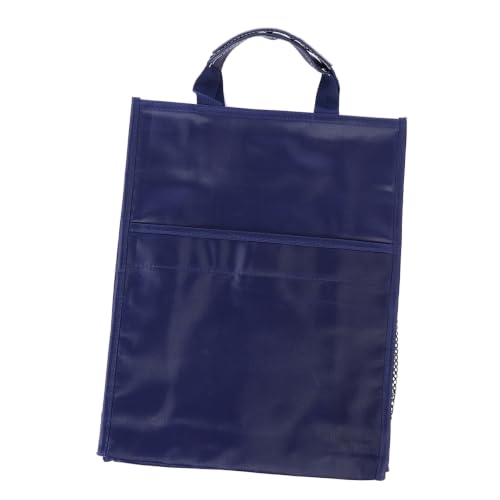 Bolsa de documentos con cremallera organizador de gran capacidad azul Oxford