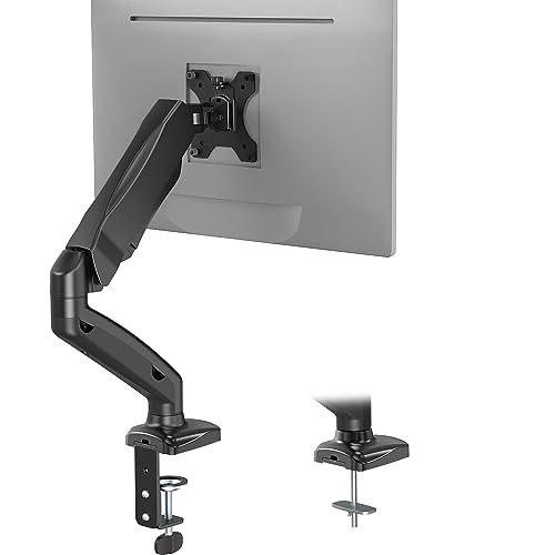 WALI Single Monitor Arm for 13-27 inch Screens, Adjustable Single Monitor Mount Holds 19.8lbs,...