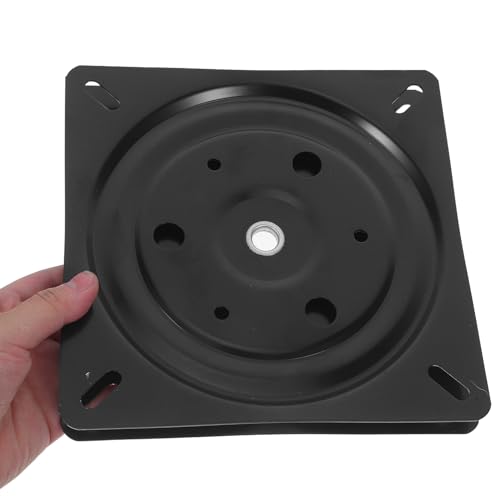 Plateau tournant acier noir 8 pouces au design industriel robuste - 5