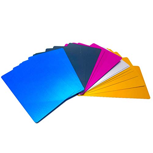 Malayan - 50 Pack Aluminum Business Card Blanks - Laser Engraver and CNC