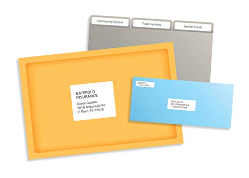 Pres-A-Ply Laser Address Labels, 1 X 2-5/8, White, 3000/Box #TOP3