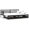 Tidyard Uitschuifbaar dagbed met bedlade, slaapbank, bedframe, eenpersoonsbed, bankbed, jeugdbed, bank, massief grenen…
