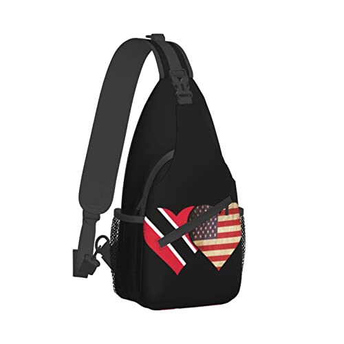 Mochila bandolera unisex con bandera Cuba y EE.UU. miniatura 3
