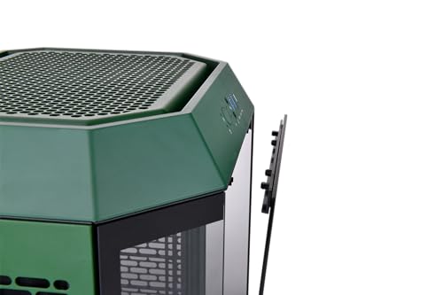 Image of Thermaltake Tower 300 Racing Green Micro-ATX Case; 2x140mm CT Fan Included; Support Up to 420mm Radiator; Optional Chassis Stand Kit Allows Horizontal Display; CA-1Y4-00SCWN-00; 3 Year Warranty
