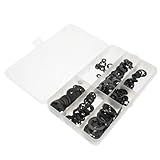 MUCKLILY 260 Pcs M3-m Size Manganese Steel Star Locking Washers Push-on Fastener Clips Kit for Industrial and Automotive Use