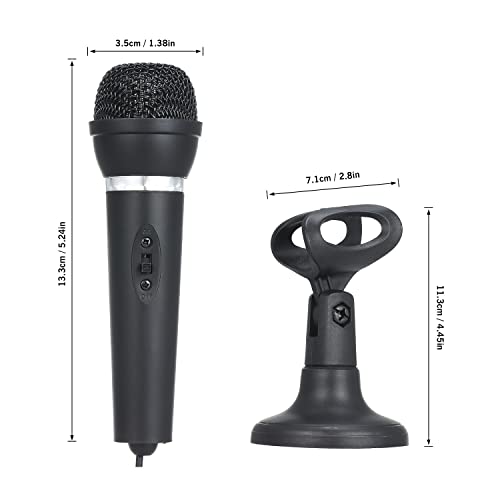 dalishopp Mini microfone com suporte Ja Microfone de mesa de 3,5 mm para jogos de computador bate-pa