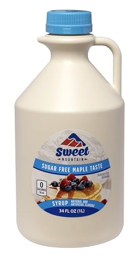 Sweet Mountain - Sugar Free Maple Taste Syrup (34 FL OZ) | Keto Friendly, 0g Carbs, 0 Calories,...