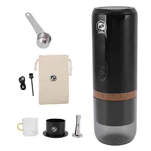 Mini-Kaffeemaschine, 1200 mAh tragbare Glas-Kaffeemaschine, 120 ml Hammerpulver-Wassertank für den Heimgebrauch