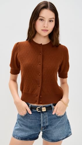 FRAME Women's The Cashmere Pointelle Cardi2
