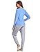 Abollria Pijama Mujer Algodón 2 Piezas Set V-Cuello Conjunto de Pijamas de...