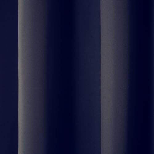 TOWN & COUNTRY BASICS Cabana Solid Heavyweight Indoor Outdoor Curtains, Light Filtering Opacity with Grommet Top, Water Repellent, 2-Pack Set, 54"x84", Dark Navy by TOWN & COUNTRY BASICS - Image 3