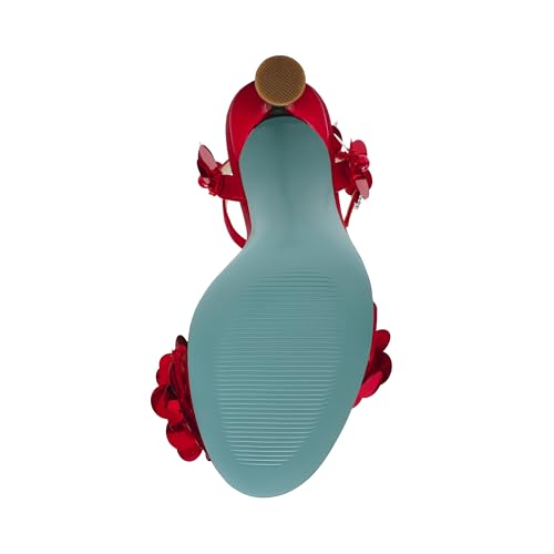 Betsey Johnson Womens Arlo Sequined Faux Leather Ankle Strap4