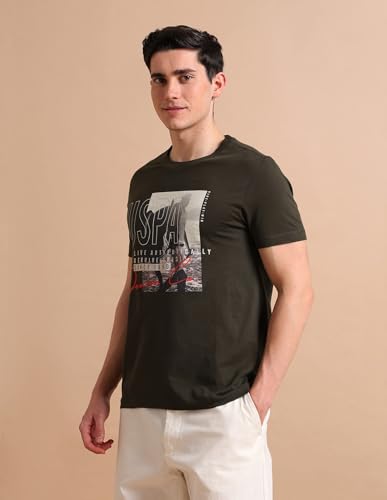 Image of U.S. Polo ASSN. Brand Printed Cotton T-Shirts for Men - Breathable & Comfortable, Half Sleeves Mens Casual T Shirts