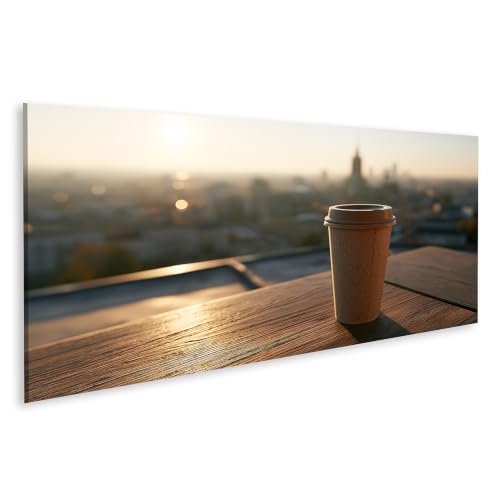 Tableau Panorama Impression sur Toile Paysage Urbain Café