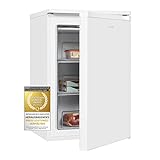 Exquisit Gefrierschrank GS80-070E weiss | 97 L Nutzinhalt | Gefrierschubladen | Weiß | Türanschlag wechselbar | Gefrieren | Freistehend