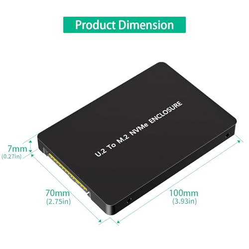 Carcasa Adaptadora U.2 SFF 8639 a NVMe de Aluminio miniatura 7