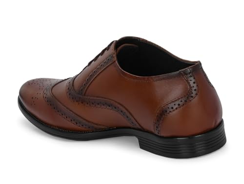 Image of MACTREE Men's Genuine Leather Brogue Lace Up Formal Shoes
