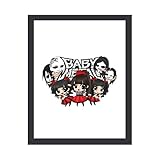 ベビーメタル Babymetal アートパネル ポスター 現代アート 壁掛け 木製フレーム 塗装タイプA 背景画 油絵 壁飾り フレーム装飾画 インテリア 木枠付きの完成品 玄関 廊下 バー カフェ 図書館 ゲストルーム オフィス 取り付け簡単 30×40cm