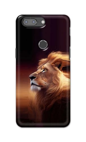 Image of PRINTFIDAA Printed Hard Back Cover Case for OnePlus 5T Back Cover (Danger Lion) -112