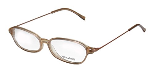 Vera Wang V21 For Ladies/Young Women/Girls Designer Full-Rim Shape Authentic Style Modern Eyeglasses/Spectacles (49-14-135, Nude)