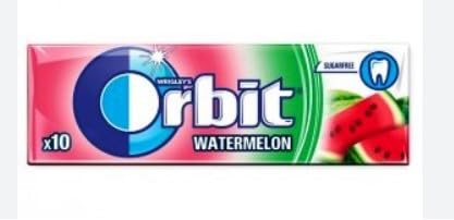 Kidzbuzz - Confezione da 10 confezioni di gomme da masticare originali WRIGLEY'S Orbit/Extra Fresh Stock (orbita - anguria, confezione da 10)