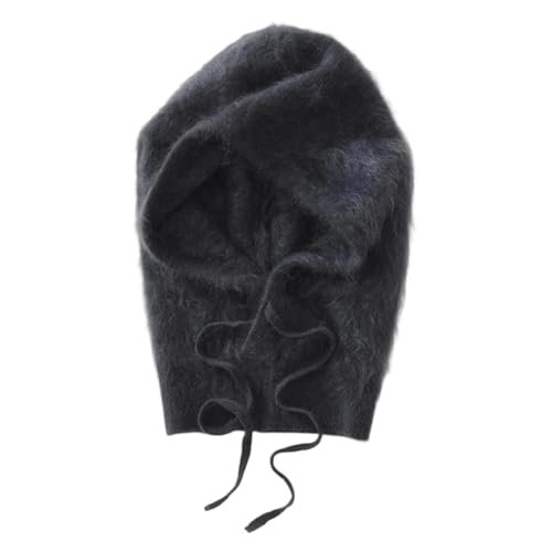 Kaszmirowa dzianinowa czapka beanie i ocieplacz na szyję dla kobiet – ciepła wełniana czapka z kapturem