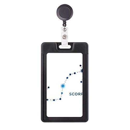 Enrouleur de badge Scorpion avec attache robuste et design zodiaque