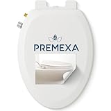 PREMEXA Bidet Toilet Seat for Elongated Toilets, Non-Electric, Dual Nozzle, Soft Close, Self-Cleaning, Ambient Water Temperature, Easy Installation, Reduce Toilet Paper Usage