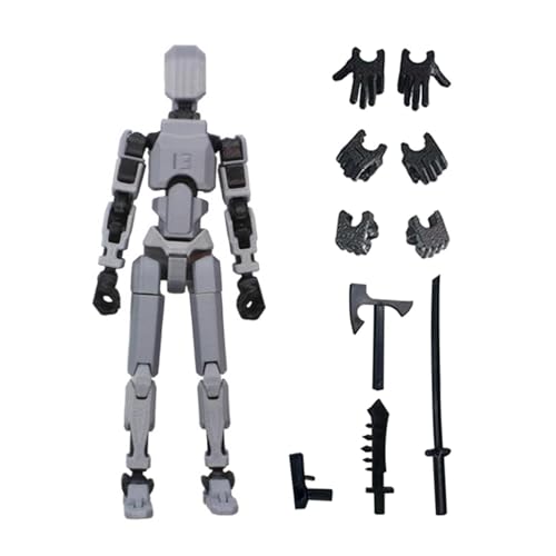 Image of HEAVENGLOW 3D Printed Multi Jointed Movable Male Action Figure for Collection Role Play Grey and Black|1 Set Action Figure Male Body with Accessories Toys & Hobbies | Action Figures | Action Figures