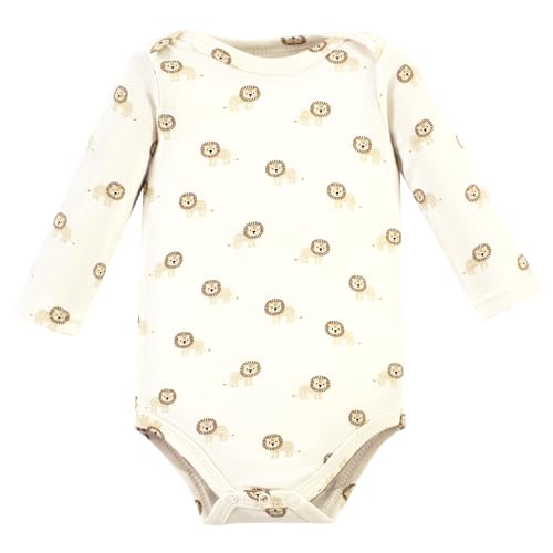 Image of Hudson Baby baby-boys Cotton Long-sleeve Bodysuits 5-pack